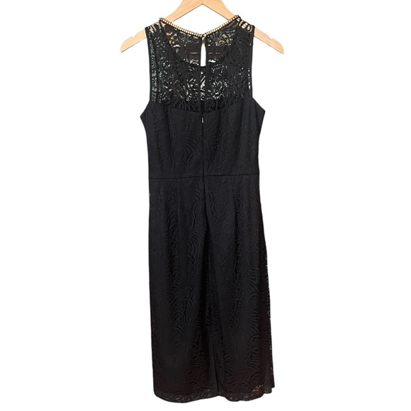 Jessica Simpson Black Lace Bodycon Sheath Midi Cocktail Dress 10 - Picture 7 of 9